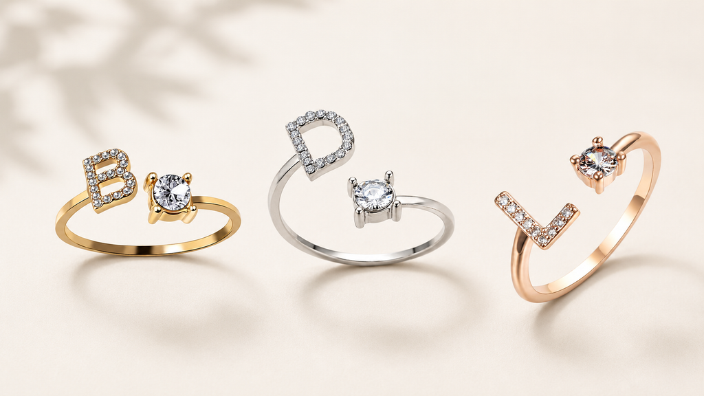 Couples Ring Initial (A-Z) | 3 colors
