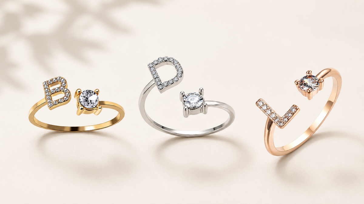 Couples Ring Initial (A-Z) | 3 colors