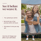Custom Couple Photo Blanket – Your Photo, Woven in Cotton