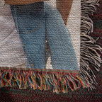 Close-up of the cotton weave and colorful fringe